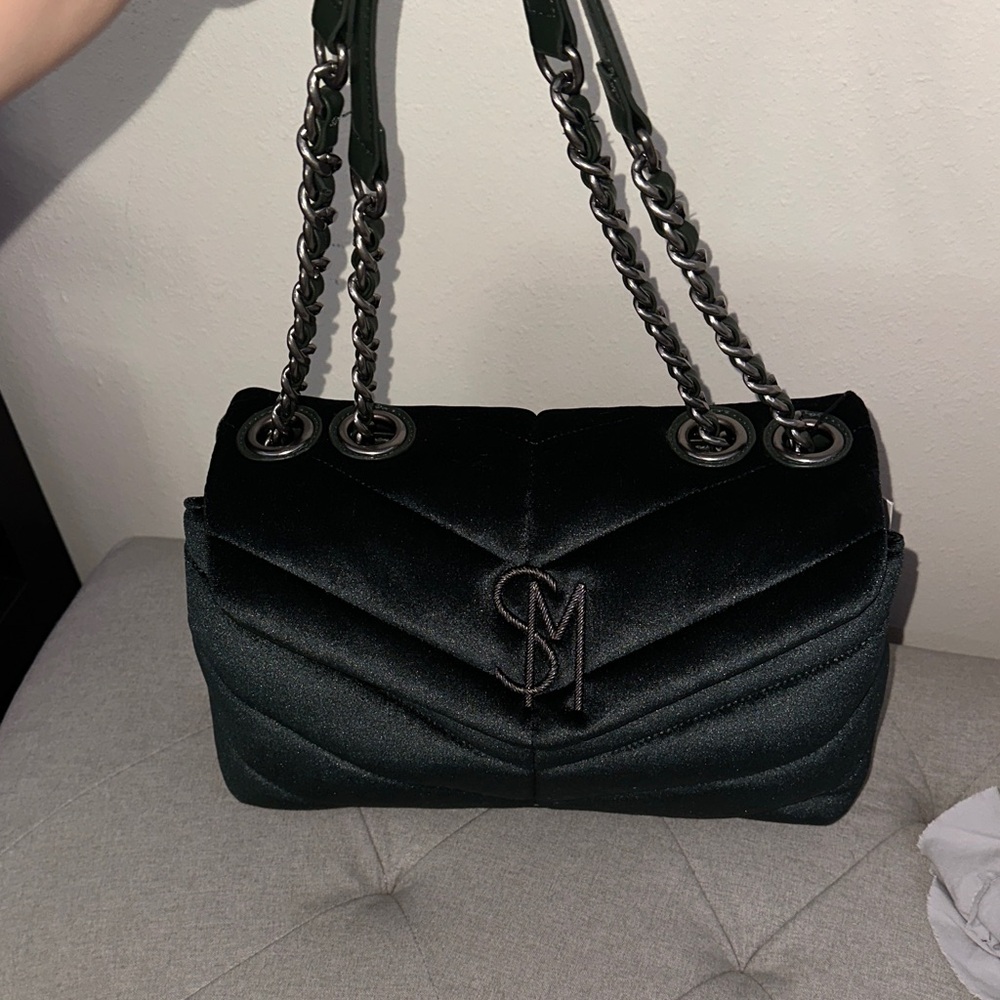 Elegant Green Quilted Chain Shoulder Bag